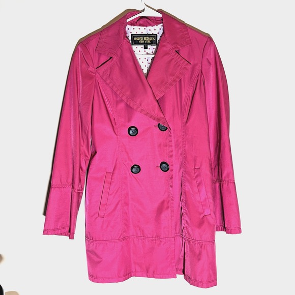 Marvin Richards Jackets & Blazers - Marvin Richards New York pink double‎ breasted trench coat.  Size S